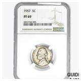 1957 Jefferson Nickel NGC PF69