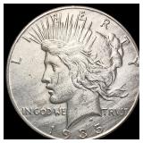 1935 Silver Peace Dollar CLOSELY UNCIRCULATED