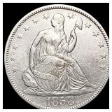 1858 Seated Liberty Half Dollar CHOICE AU