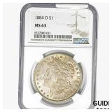 1884-O Morgan Silver Dollar NGC MS63