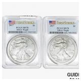 [2] 2017 Silver Eagle PCGS MS70