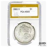 1882-S Morgan Silver Dollar PGA MS65