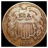 1870 Two Cent Piece NICELY CIRCULATED