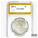 1882-S Morgan Silver Dollar PGA MS65