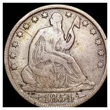 1854-O Arr. Seated Liberty Half Dollar NICELY