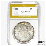 1893 Morgan Silver Dollar PGA MS64