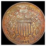 1865 Two Cent Piece CLOSELY UNCIRCULATED