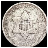 1852 Silver Three Cent NICELY CIRCULATED