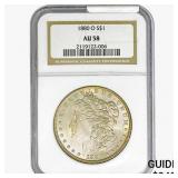 1880-O Morgan Silver Dollar NGC AU58