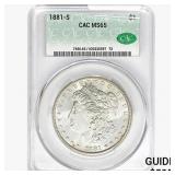 1881-S Morgan Silver Dollar CAC MS65