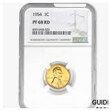 1954 Wheat Cent NGC PF68 RD