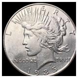 1935-S Silver Peace Dollar CLOSELY UNCIRCULATED