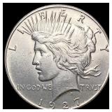 1927 Silver Peace Dollar CLOSELY UNCIRCULATED