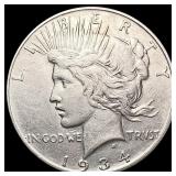 1934-D Silver Peace Dollar CLOSELY UNCIRCULATED