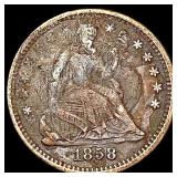 1858-O Seated Liberty Half Dime NICELY CIRCULATED