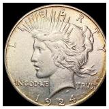 1924-S Silver Peace Dollar CLOSELY UNCIRCULATED