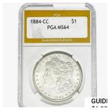 1884-CC Morgan Silver Dollar PGA MS64