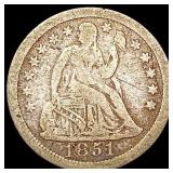 1851-O Seated Liberty Dime NICELY CIRCULATED