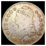 1809 O-101 Capped Bust Half Dollar LIGHTLY