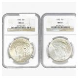 [2]1923 Silver Peace Dollar NGC MS64