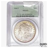 1887 Morgan Silver Dollar PCGS MS65