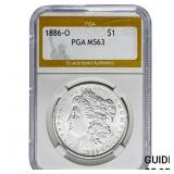 1886-O Morgan Silver Dollar PGA MS63