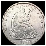 1858 Seated Liberty Half Dollar CLOSELY