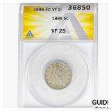 1888 Liberty Victory Nickel ANACS VF25