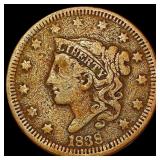 1838 Coronet Head Large Cent NICELY CIRCULATED