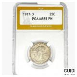 1917-D Standing Liberty Quarter PGA MS65 FH Type