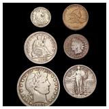 [6] 1851-1924 Varied US Coins HIGH GRADE