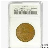 1837 Hard Times Token ANACS AU55 HT-32