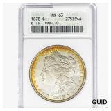 1878 8TF Morgan Silver Dollar ANACS MS63 VAM-10