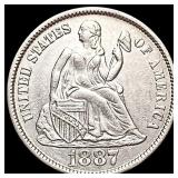 1887-S Seated Liberty Dime UNCIRCULATED