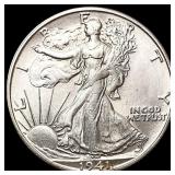 1941-S Walking Liberty Half Dollar CHOICE BU