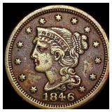 1846 Braided Hair Large Cent NEARLY UNCIRCULATED