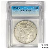 1926-D Silver Peace Dollar ICG AU58