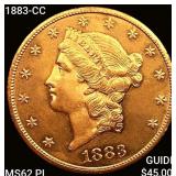 1883-CC $20 Gold Double Eagle UNCIRCULATED PL