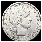 1911-D Barber Quarter CLOSELY UNCIRCULATED