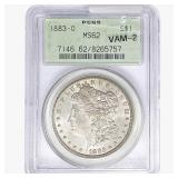 1883-O Morgan Silver Dollar PCGS MS62 VAM-2