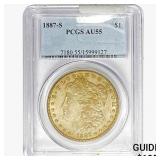 1887-S Morgan Silver Dollar PCGS AU55