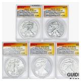 2013-W Silver Eagle 5-Coin Set ANACS