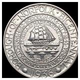 1936 Norfolk Half Dollar GEM BU