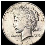 1921 Silver Peace Dollar CLOSELY UNCIRCULATED