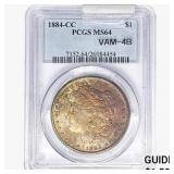 1884-CC Morgan Silver Dollar PCGS MS64 VAM-4B