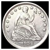 1858 Seated Liberty Half Dime CLOSELY