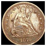 1876 Seated Quarter Love Token HIGH GRADE