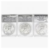 [3]2011-2016 Silver Eagle ANACS MS69-70