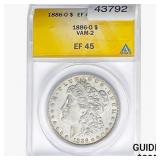 1886-O Morgan Silver Dollar ANACS EF45 VAM-2