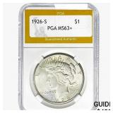 1926-S Silver Peace Dollar PGA MS63+